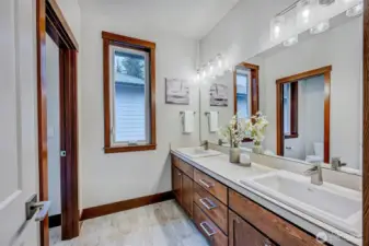 Secondary Bathroom With Dual Vanities