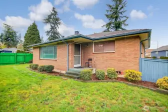 Front view - notice beautiful brick house