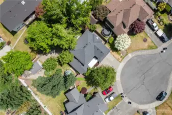 Drone shot of property