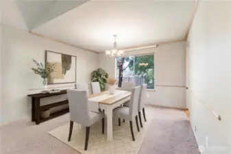 Dinning room, virtually staged