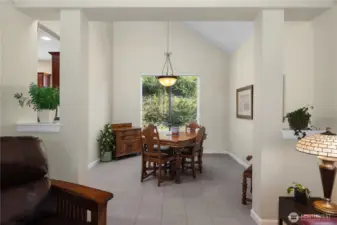 Large Dining Room, perfectly situated between Living Room and Kitchen