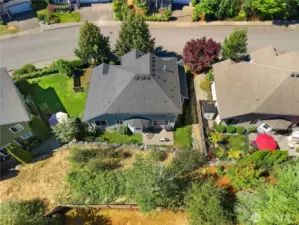 Aerial view of back of home.