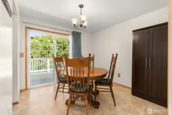 Dining room leads out to fantastic entertainment deck