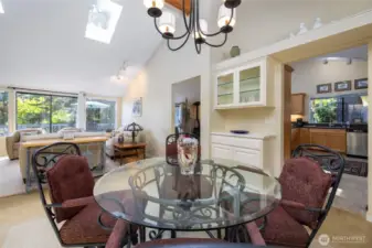 Dining room is connect to the kitchen and great room