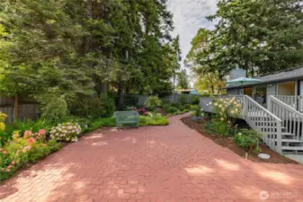 Patio just off the deck
