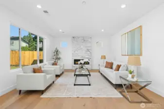 Family Room with lots of natural light
