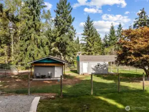 12 by 20 storage shed with 8ft overhang