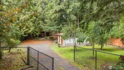 660 SF Detached Garage & Gated Entry