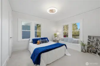 2nd Bedroom with Reading Nook Overlooking the Back Yard