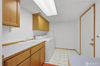 Utility Room and Entry into the Basement from the Outside