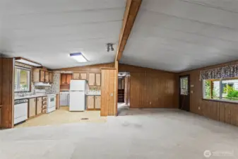 Dining room + Kitchen + Living room