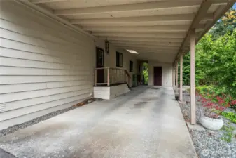 Carport + Back door + Shed