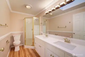 3/4 bath in Primary Suite