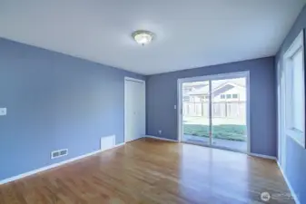 Lower level bedroom #6 with sliders to backyard.