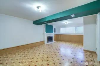 Bonus Room or 7th Bedroom with wood fireplace.