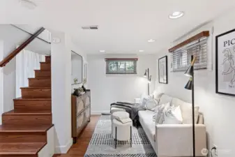 A room off the primary suite makes for a fantastic media room, office or nursery.