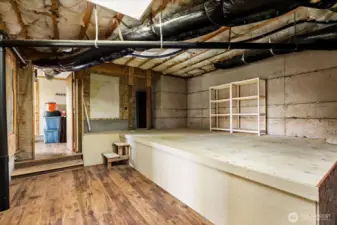 Protected, insulated storage in the crawlspace and the attached utility room on the west end of the home.