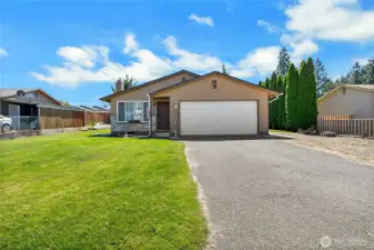 Flat driveway, easy access.