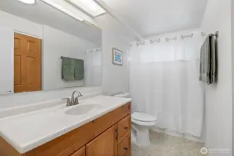 Full bathroom on main level.