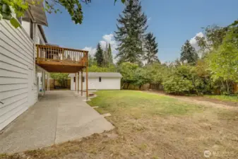 The spacious backyard has an amazingly large shop, patio. You will find plum tree, pear tree and beautiful Lilac trees that bloow every spring.