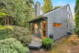 Plenty of space for gardening, to take advantage of the South-facing backyard