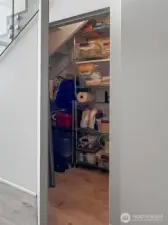 Spacious hidden pantry