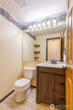 Half-bath on main floor.