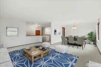 Light Filled Living & Dining Space