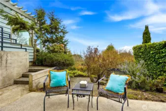 The patio just outside the lower level family room.