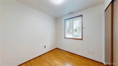 First of three bedrooms.  This one overlooks the front yard.