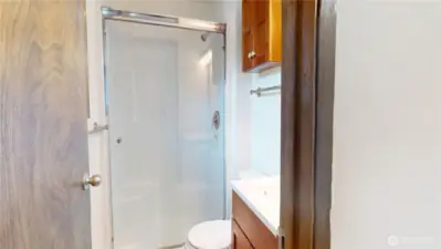 Primary 3/4 bath ensuite.