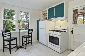 Step out to the deck for morning coffee.