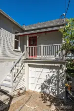 Enjoy your coffee on the private deck off the kitchen.
