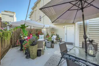 Private Patio at Entrance to Unit