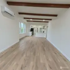 living room looking into kitchen