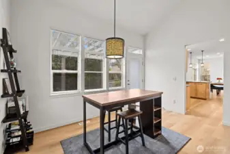 Formal dining room just off the kitchen