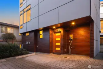 Parking is conveniently located adjacent to the front door.