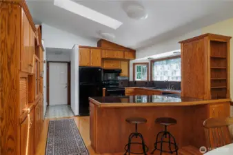 Ample cabinet storage space.