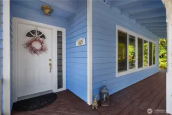 Welcoming porch.