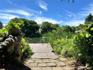 Pathway leading to your private dock on the canal