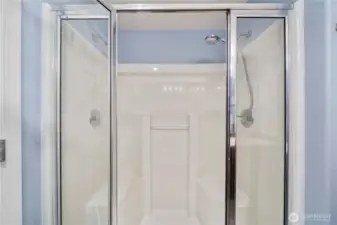 Primary en suite with walk in shower