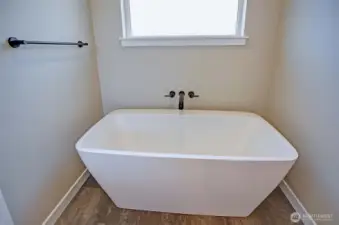 Garden tub in Primary bathroom.
