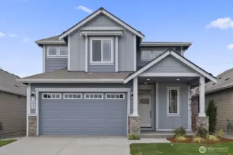 Lot 89- 9021 Wyatt Ct. SE Tumwater WA 98501 Rendering for The Hazel plan# 2611 Jr. Suite on the main level with full bathroom 5 beds total 3.5 baths