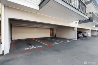 Unit 107 owns covered end space #15