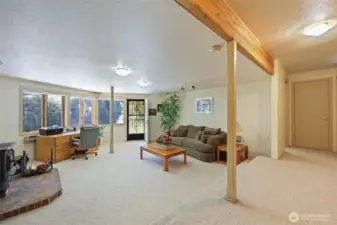 Family room leading out to a covered patio