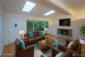 Virtually Staged Living Room