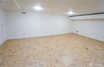 Lower Level Flex Room. Could be Shop, Media Room, Rec-Room or possibly a 4th Bedroom.