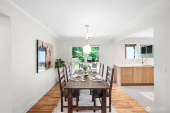 Dining area and French doors