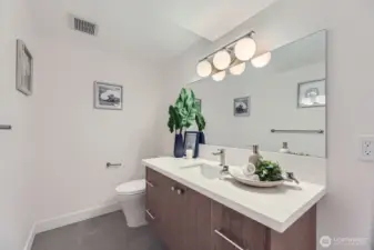 Half bath in lower level