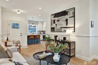 Sunlit living spaces that blend function & style for an incredibly livable layout.